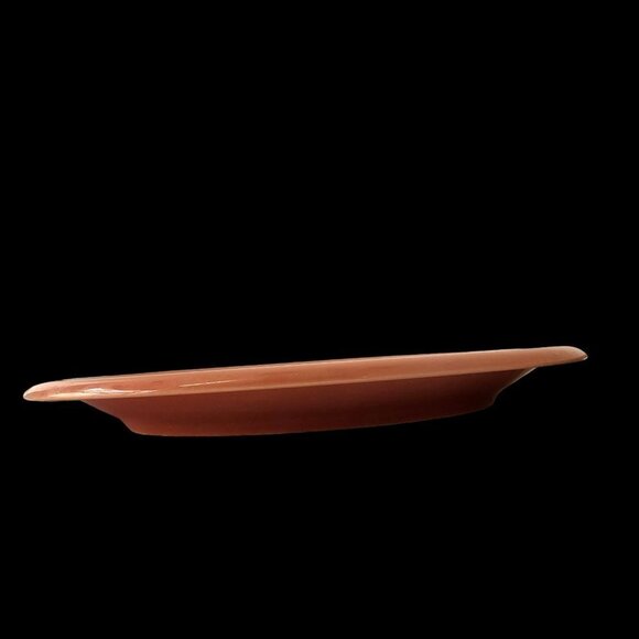 60s - 70s 2 Mervyns Stoneware Japan Dinner Plates 10.5" Peach Salmon Ceramic - Picture 3 of 6